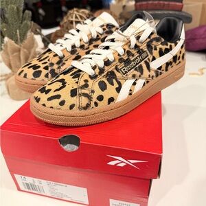 Reebok Animal Print Sneakers with Tan Soles